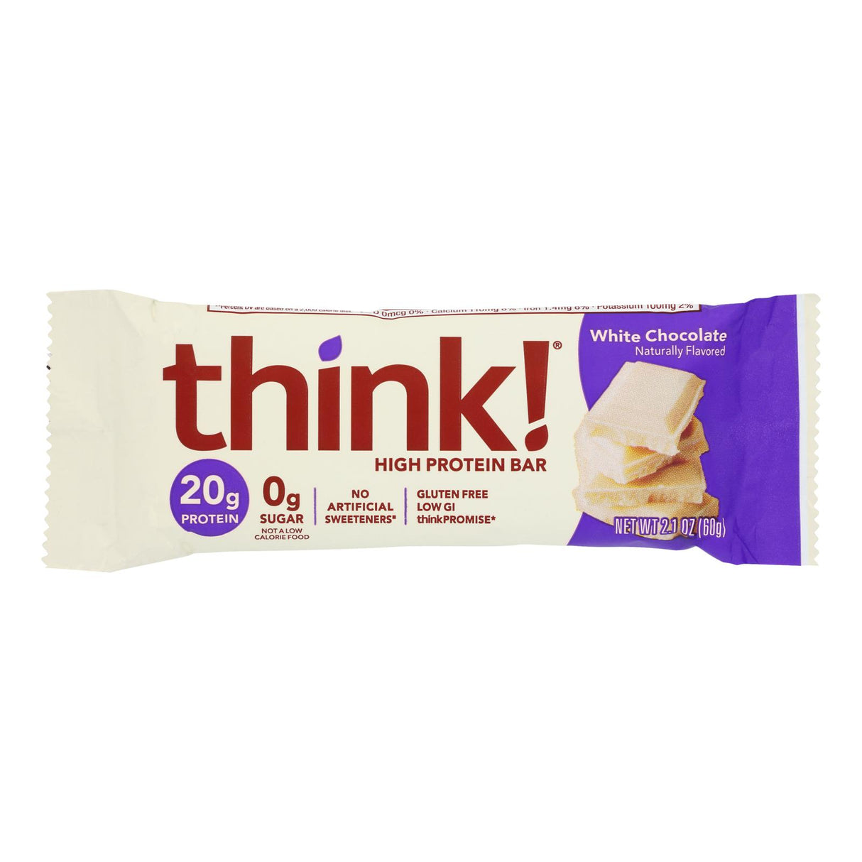 Think Products Thin Bar - White Chocolate - 2.1 Oz - Cozy Farm