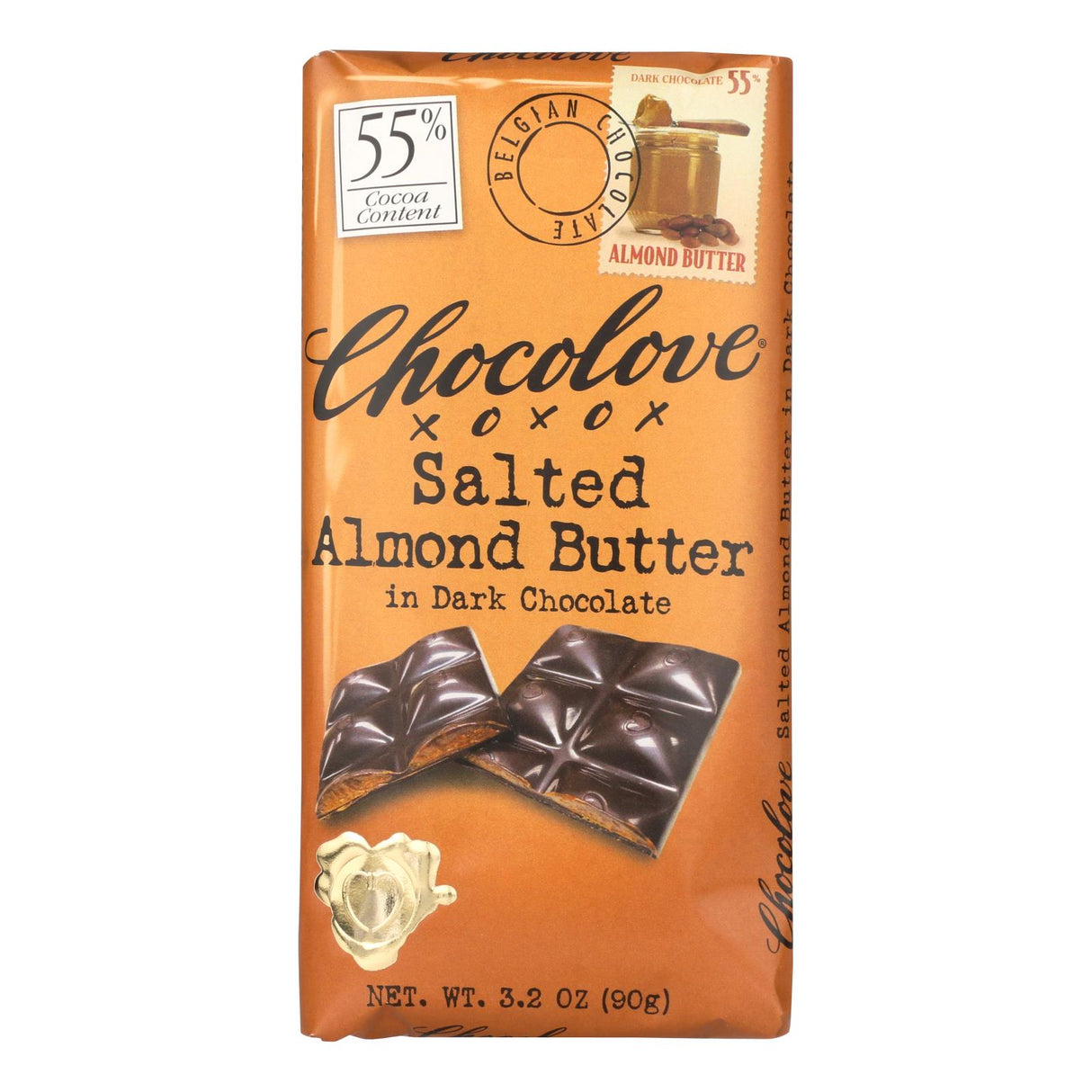 Chocolove Salted Almond Butter Dark Chocolate Bars - 3.2 oz (10 Pack) - Cozy Farm