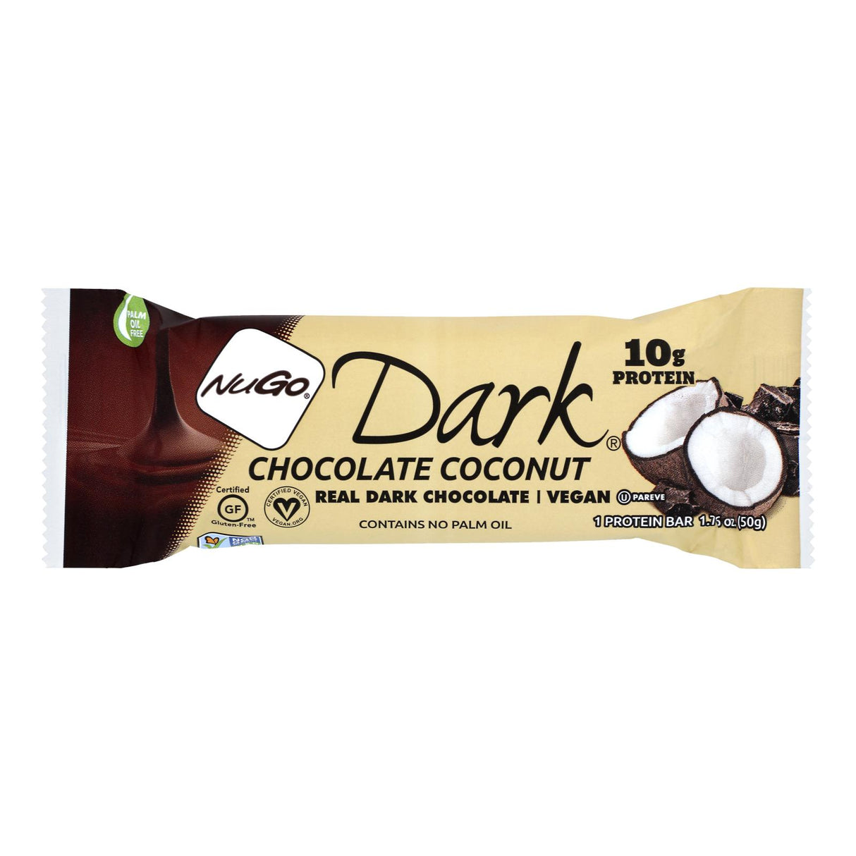 Nugo Dark Chocolate Coconut Nutrition Bar - 1.76 Oz - 1 Case - Cozy Farm
