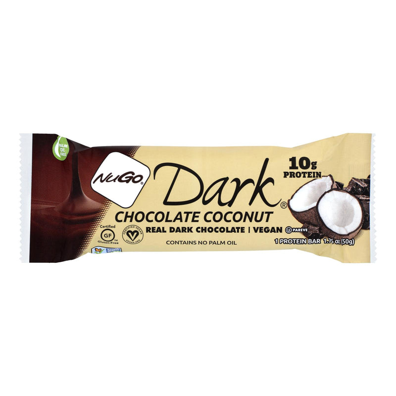 Nugo Dark Chocolate Coconut Nutrition Bar - 1.76 Oz - 1 Case - Cozy Farm 