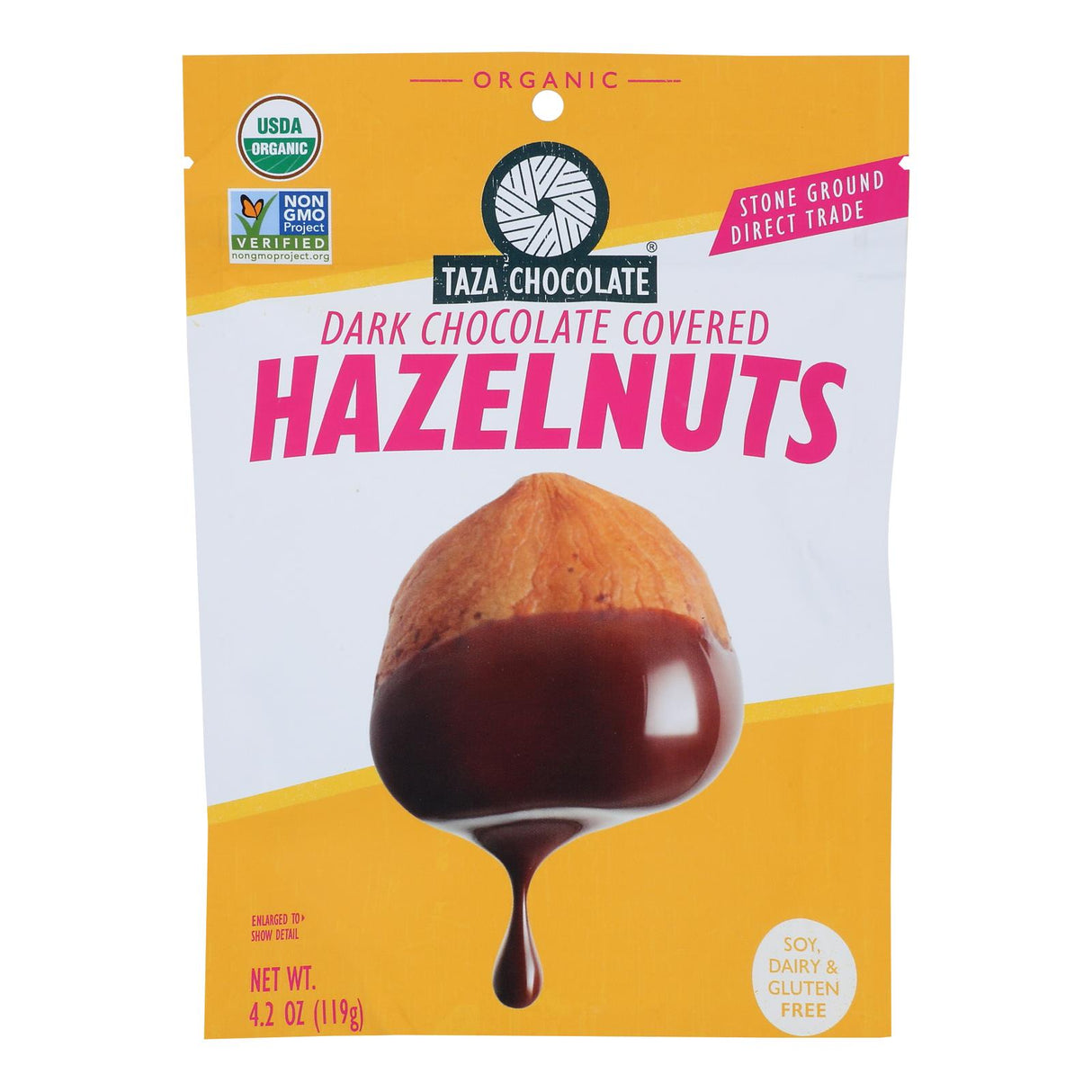 Taza Chocolate Covered Hazelnuts | Indulge in Creamy Milk Chocolate with Crunching Hazelnuts | Pack of 12 | 3.5 Oz Each - Cozy Farm