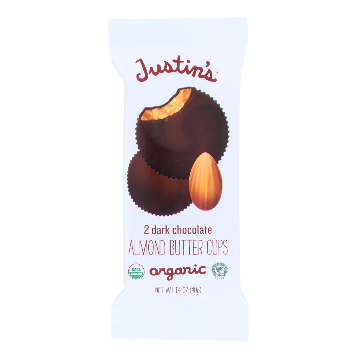 Justin's Almond Butter Cups, Dark Chocolate, 1.4 Oz., Pack of 12 - Cozy Farm