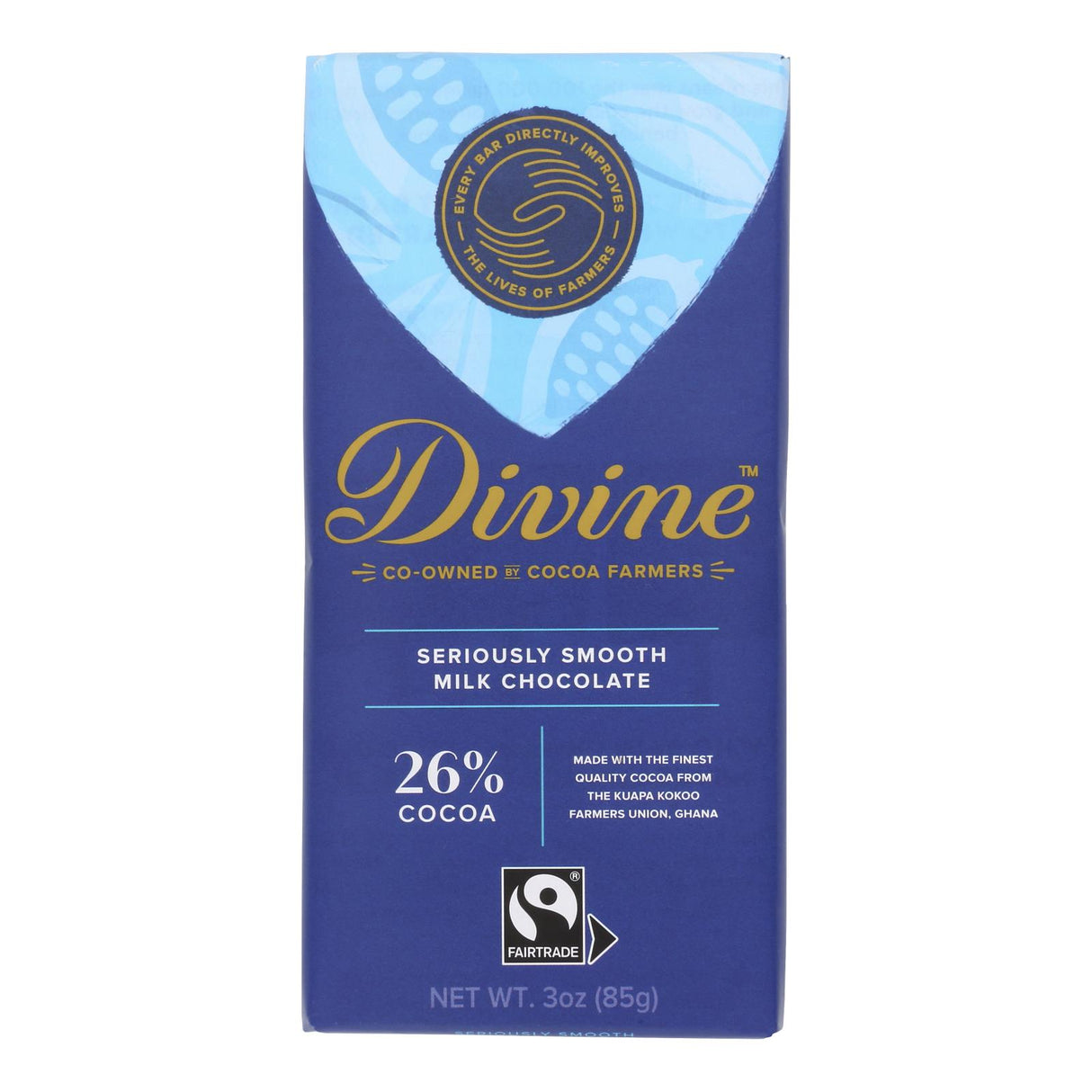 Divine Bar Milk Chocolate 3 Oz Case of 12 - Cozy Farm