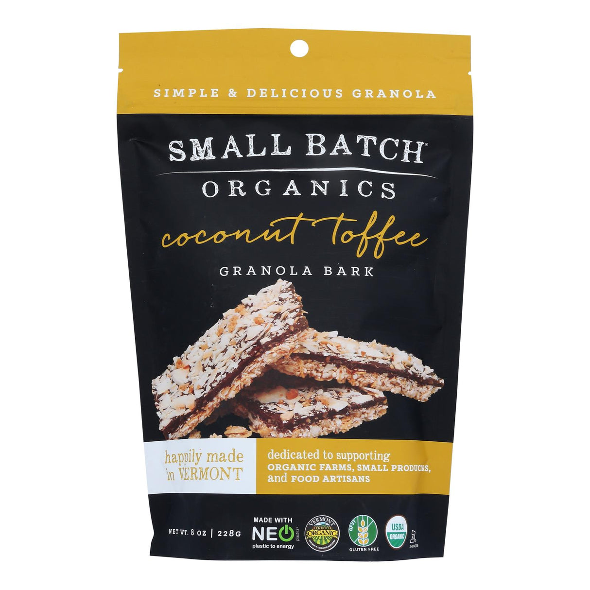 Small BatchOrganic Coconut Toffee Granola Bark - 8 Oz - Cozy Farm