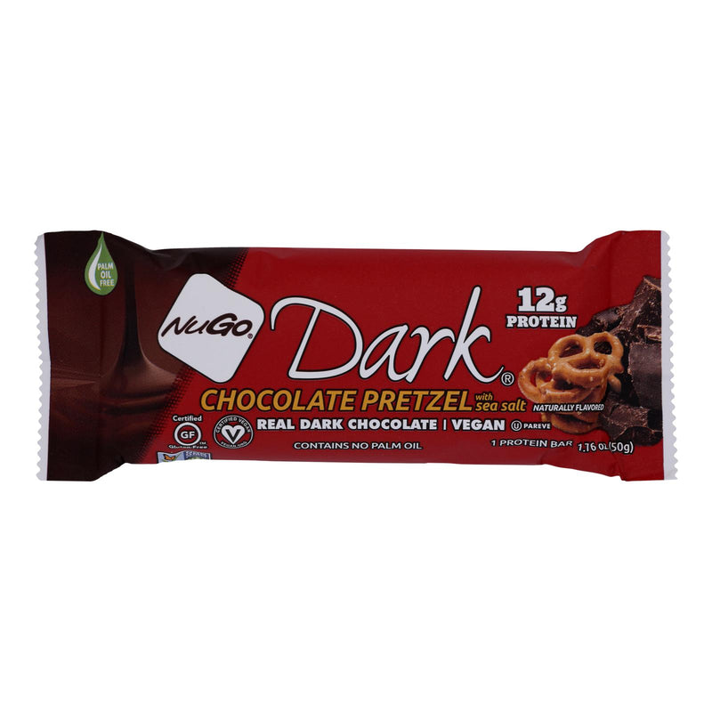 Nugo Dark Chocolate Pretzel Nutrition Bars, 12-Pack of 1.76 Ounce Bars - Cozy Farm 