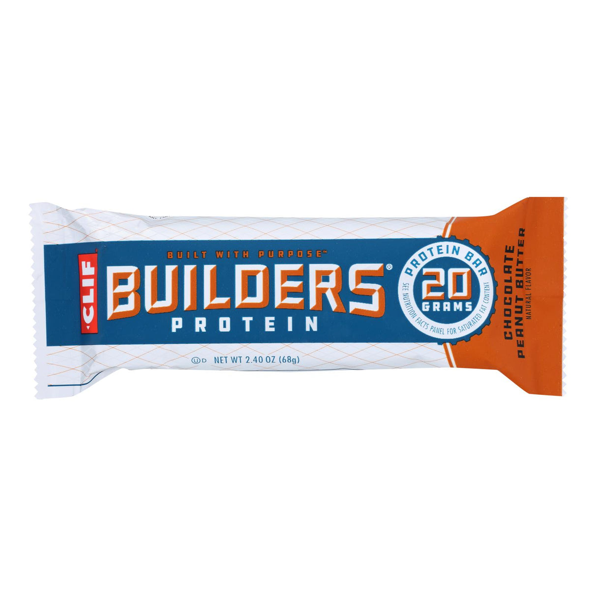Clif Builder's Bar: Chocolate Peanut Butter (2.4 Oz., Case of 12) - Cozy Farm