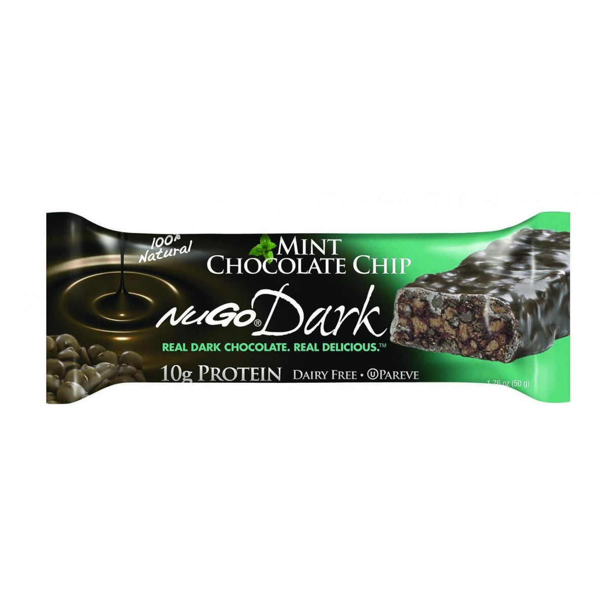 Nugo Dark Chocolate Mint Chip Nutrition Bar - 1.76 Oz - Case of 12 - Cozy Farm