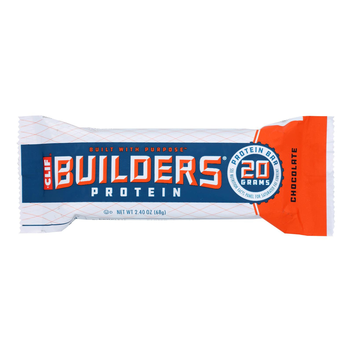 Clif Builder's Bar Chocolate Snack, 2.4 Oz - Pack of 12 - Cozy Farm