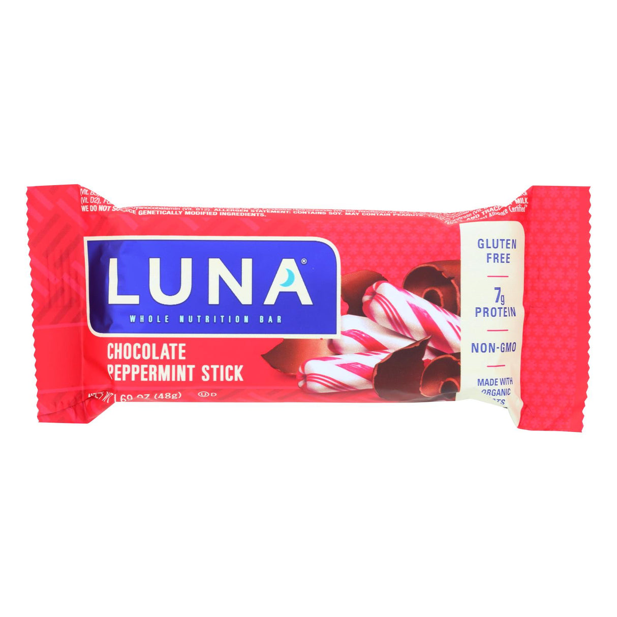 Luna Bar Organic Chocolate Peppermint - Case of 15 | 1.69 oz - Cozy Farm