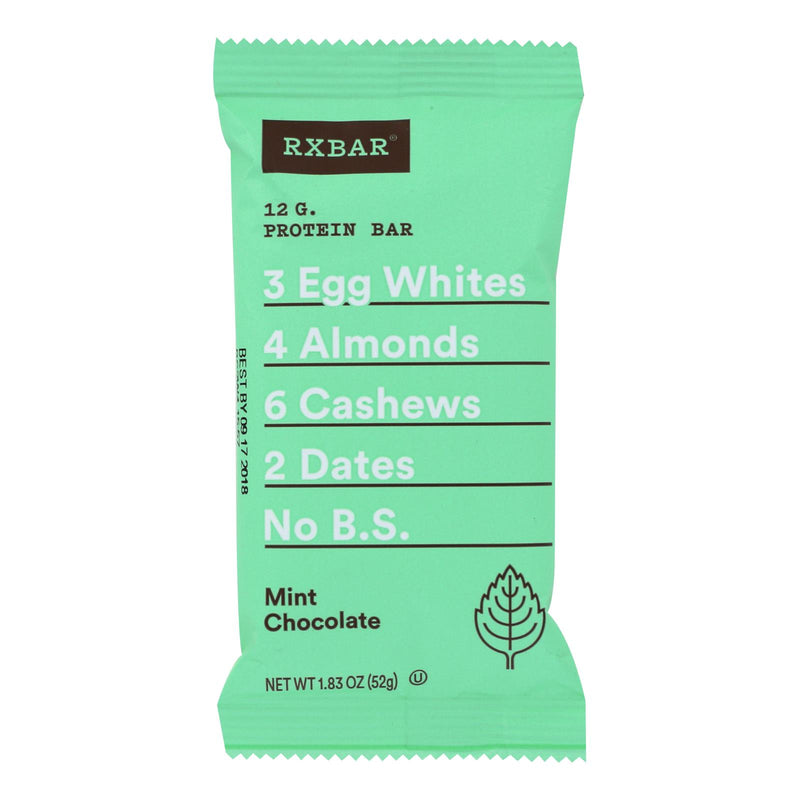 Rxbar Protein Bar - Rich Mint Chocolate - 1.83 Oz. - (12 Bars) - Cozy Farm 