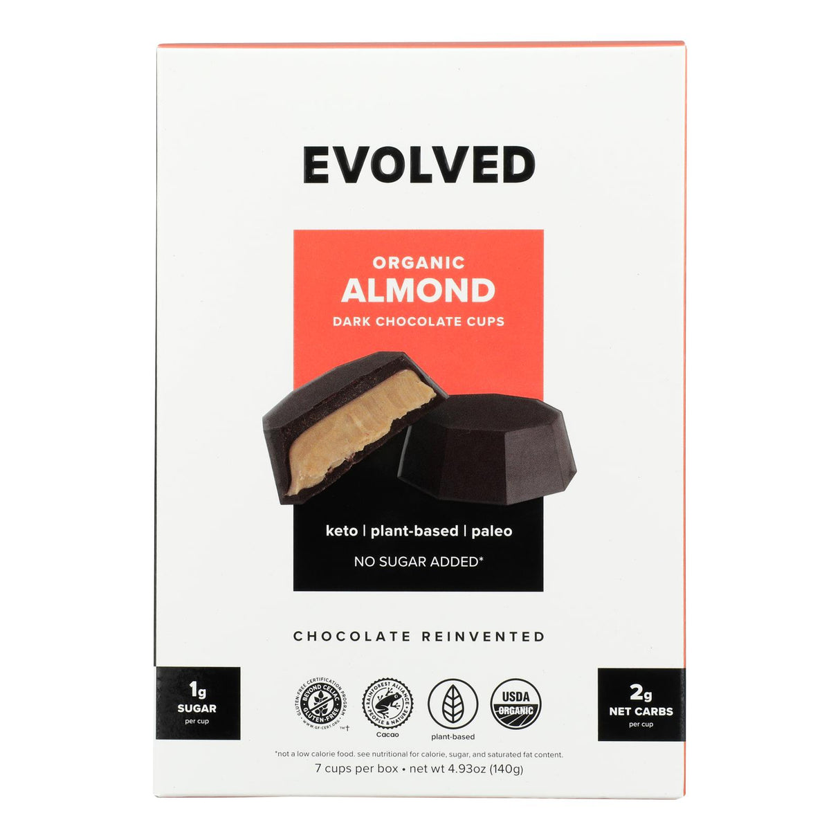 Evolved Keto Snack Cups: Almond Flavor, 4.93 oz, 7-Pack (42 Servings) - Cozy Farm