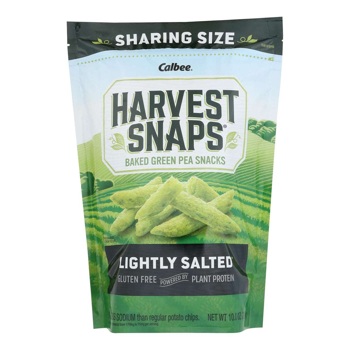 Harvest Snaps Crisps Green Pea Lightly Salted - 10 Oz (Case of 6) - Cozy Farm