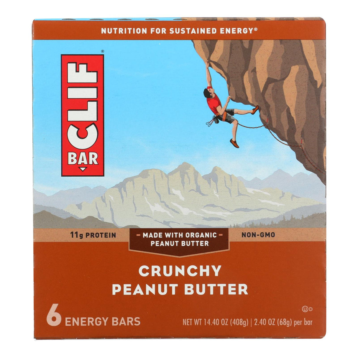Clif Bar Organic Crunchy Peanut Butter - Case of 9 - 2.4 Oz (Pack of 6) - Cozy Farm