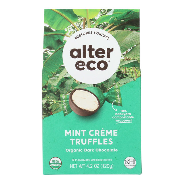 Alter Eco Organic Mint Creme Dark Chocolate Truffles (Case of 8 - 4.2 Oz.) - Cozy Farm 