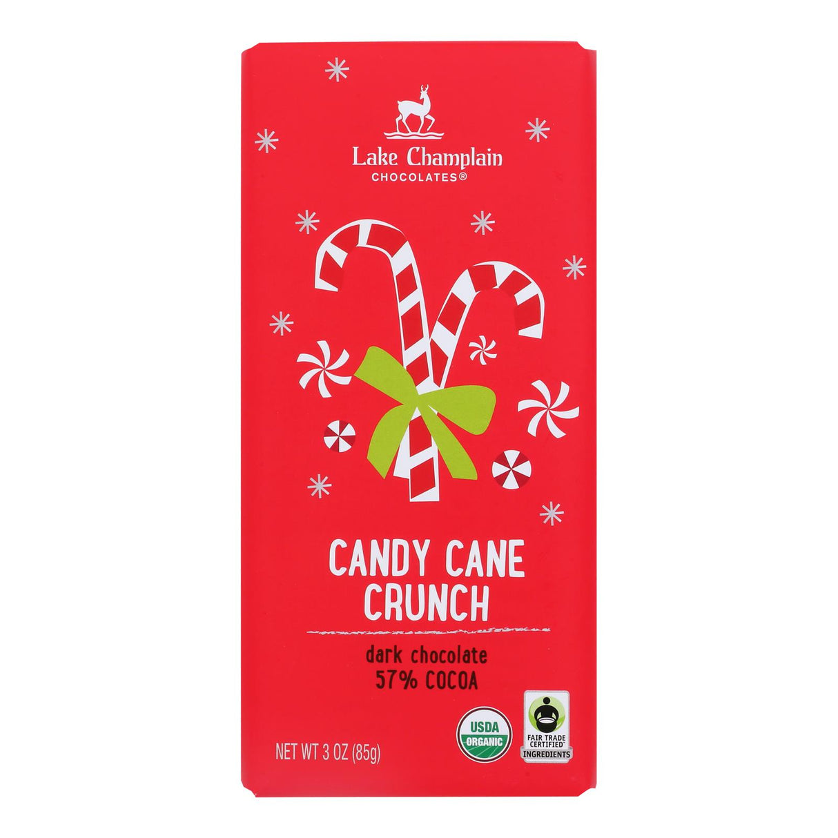 Dark Chocolate Candy Canes by Lake Champlain Chocolates - 3 Oz, Case of 12 - Cozy Farm
