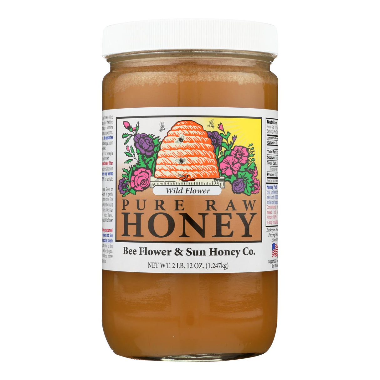 Bee Flower & Sun Honey - Wildflower Honey - 44 oz. Case - Cozy Farm