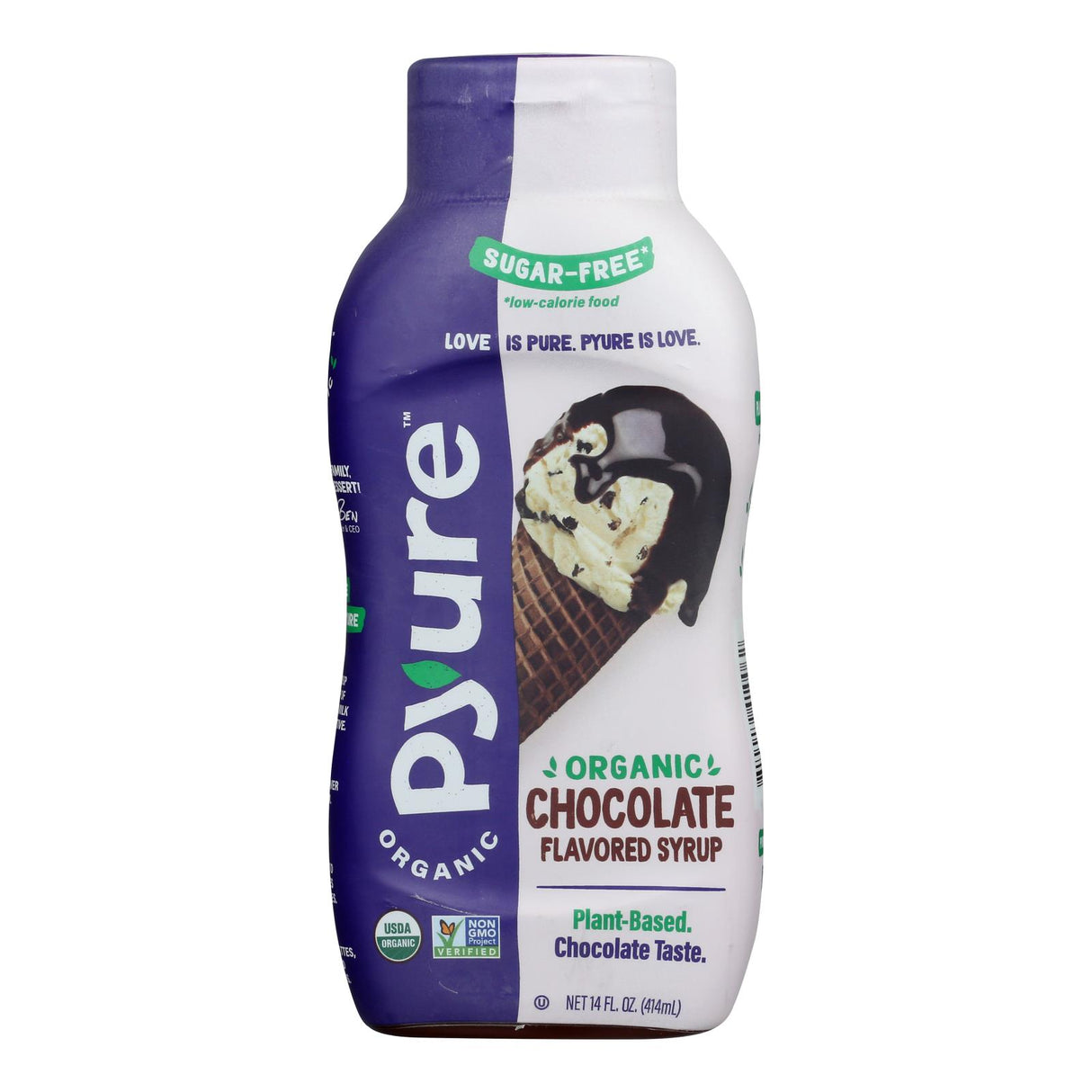 Pyure Sugar-Free Chocolate Syrup, 14 Fl. Oz. | Case of 6 - Cozy Farm