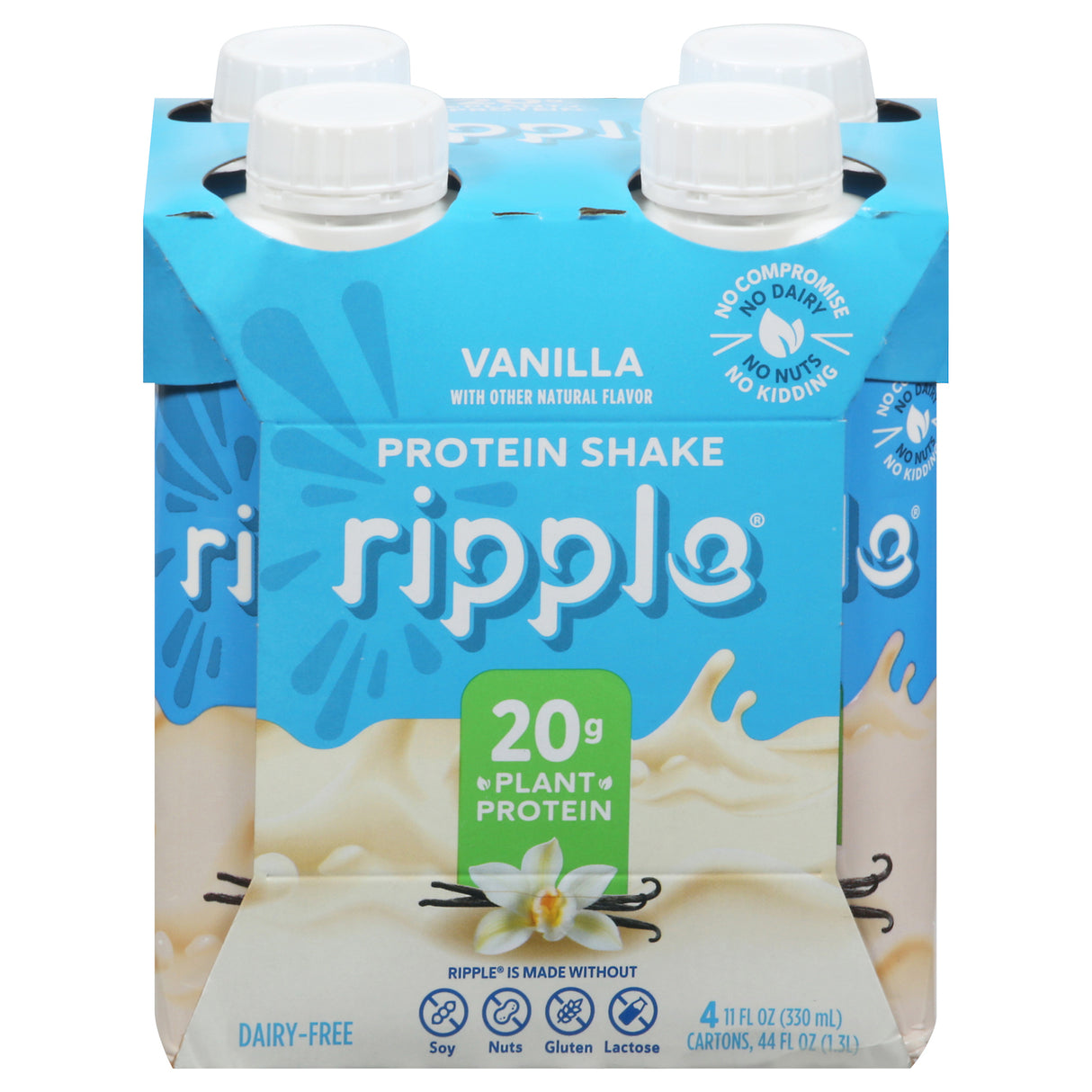 Ripple Foods PBC Vanilla RTD Shake, 4-Pack, 6-Pack, 44 fl oz - Cozy Farm