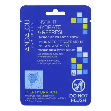 Andalou Naturals Fruit Cell Mask Instant Hydration Refresh - Face Mask - 6.6 Fl Oz - Case of 6 - Cozy Farm 