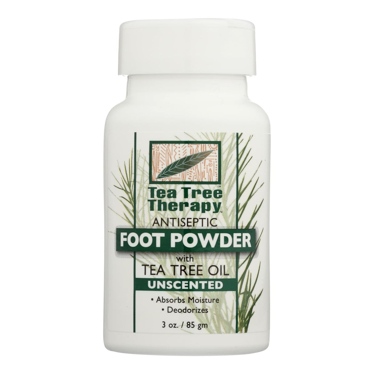 Tea Tree Therapy Unscented Foot Powder - 3 Oz - Cozy Farm