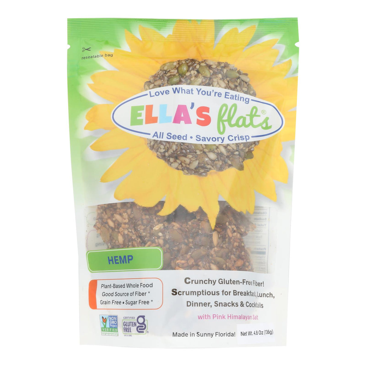 Ella's Flats Crisp All Seed Hemp - Case of 6 - 4.8 Oz Each - Cozy Farm