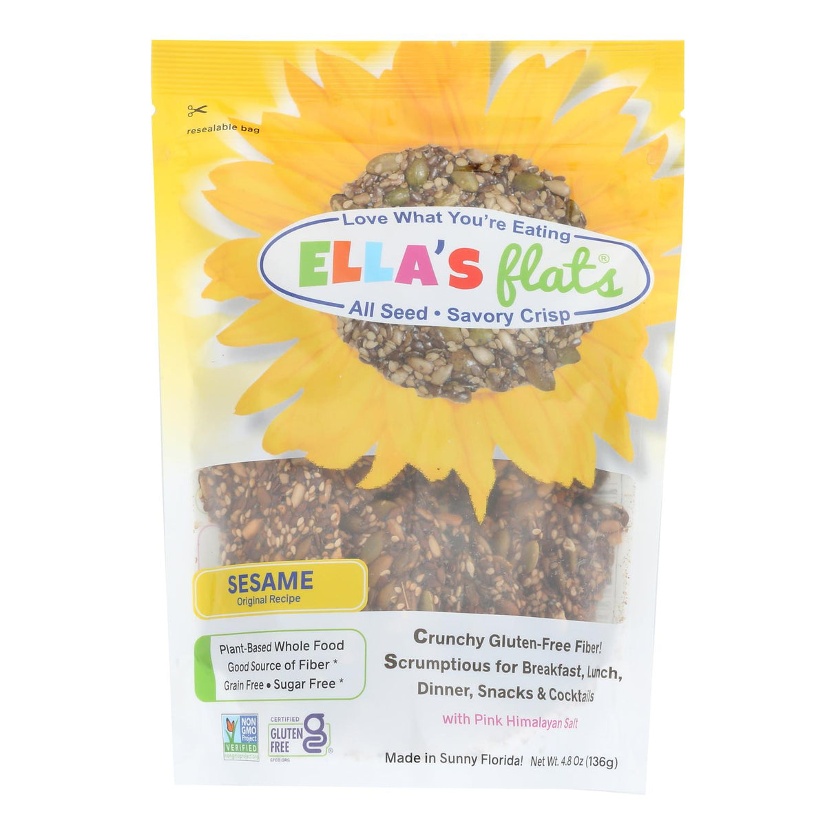 Ella's Flats Sesame Seeds, 4.8 Oz (Case of 6) - Cozy Farm