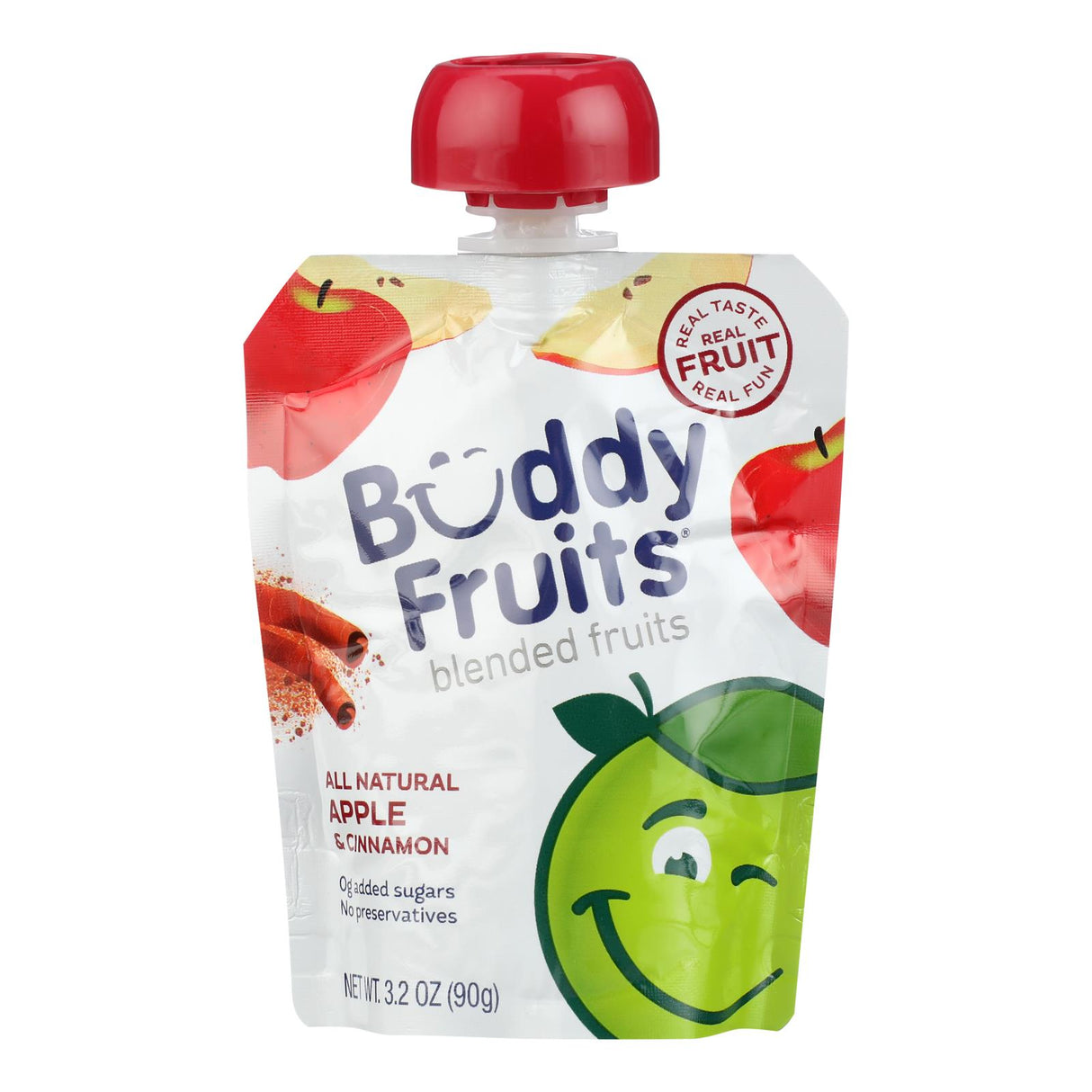 Buddy Fruits Originals: 18-Pack Apple Cinnamon, 3.2 Oz - Cozy Farm
