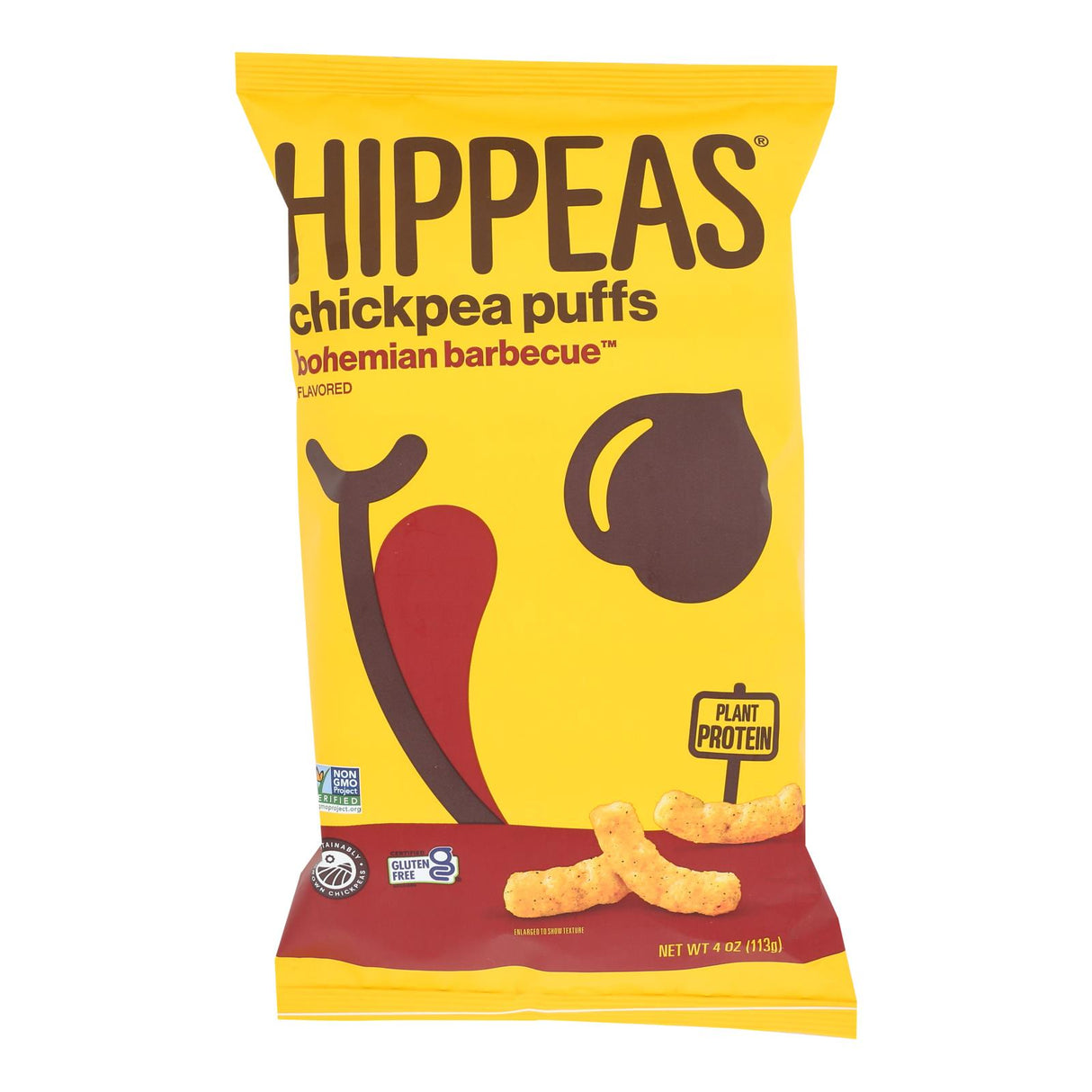 Hippeas Chickpea Puffs Bohemian Barbecue 4 Oz, Case of 12 - Cozy Farm