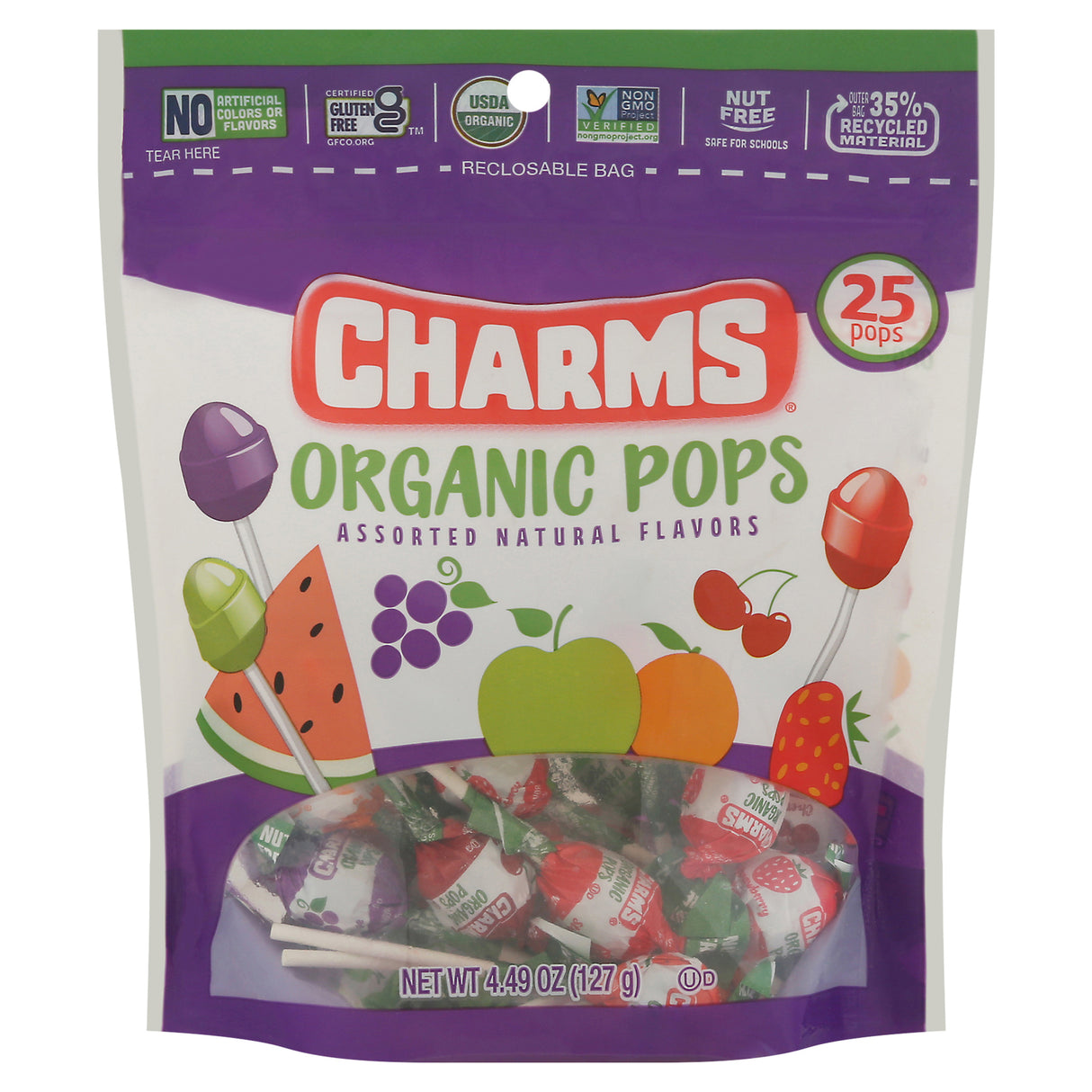 Charms Pops Original Assorted, 4.49 Oz (Case of 6) - Cozy Farm