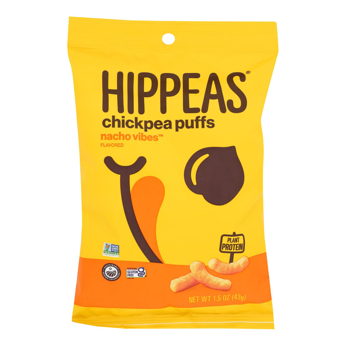 Hippeas Nacho Vibes Chickpea Puffs, 1.5 Ounce Pack (6-Pack) - Cozy Farm
