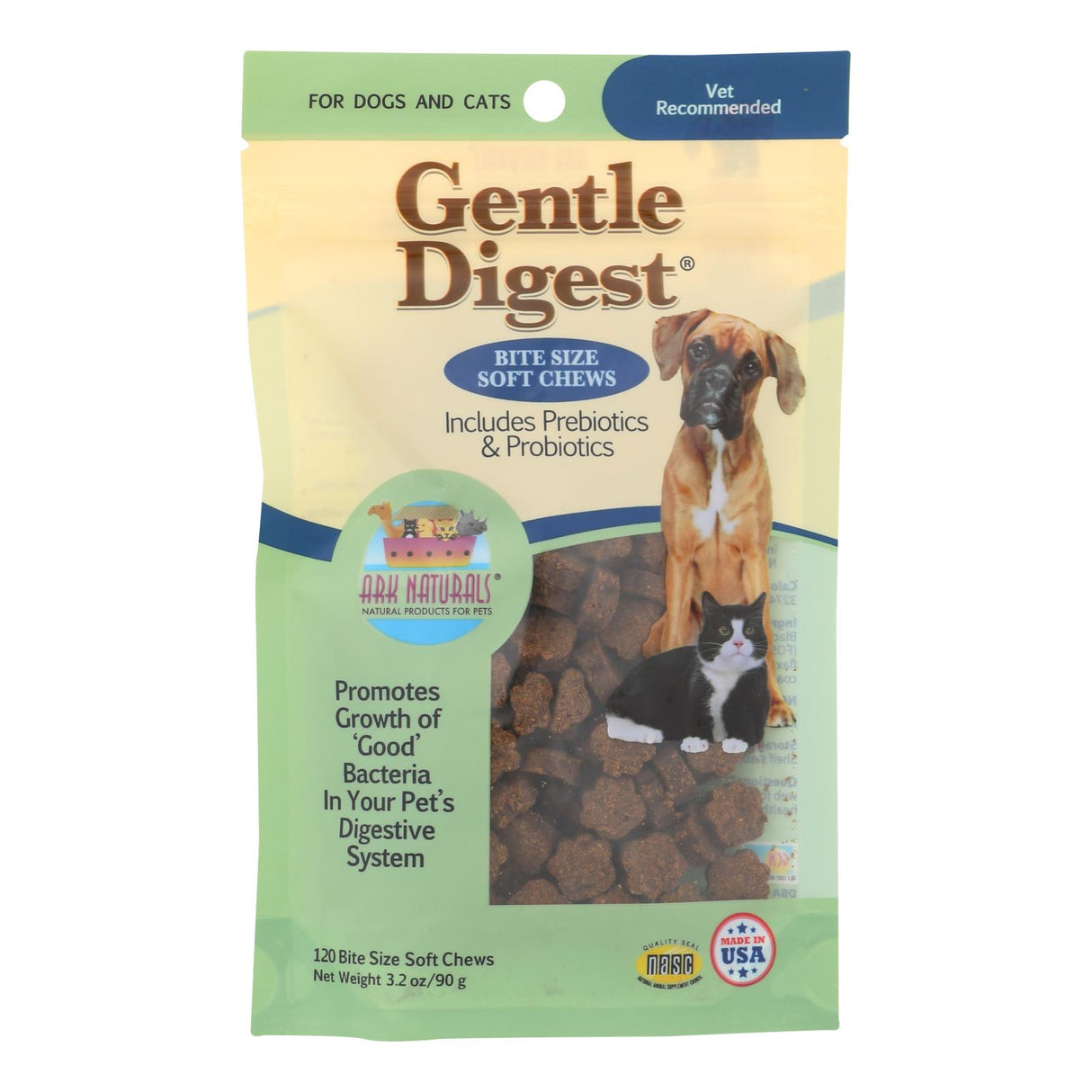 Ark Naturals Gentle Digest Chews for Cats & Dogs - 3.2 Ounces - Cozy Farm