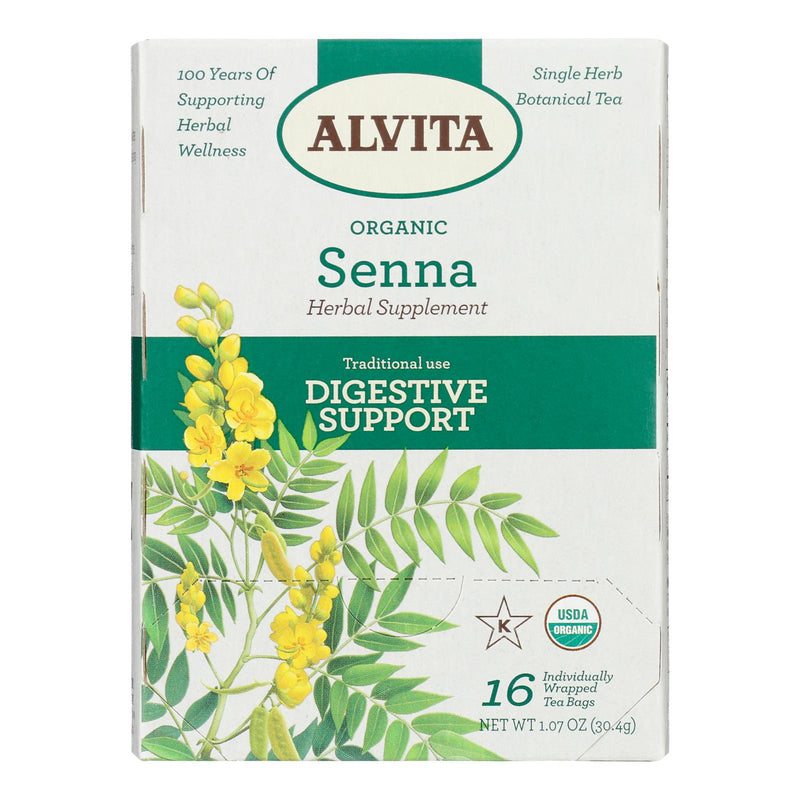 Alvita - Tea Organic 2 Herbal Senna Leaf - 1 Each-16 Bags - Cozy Farm 