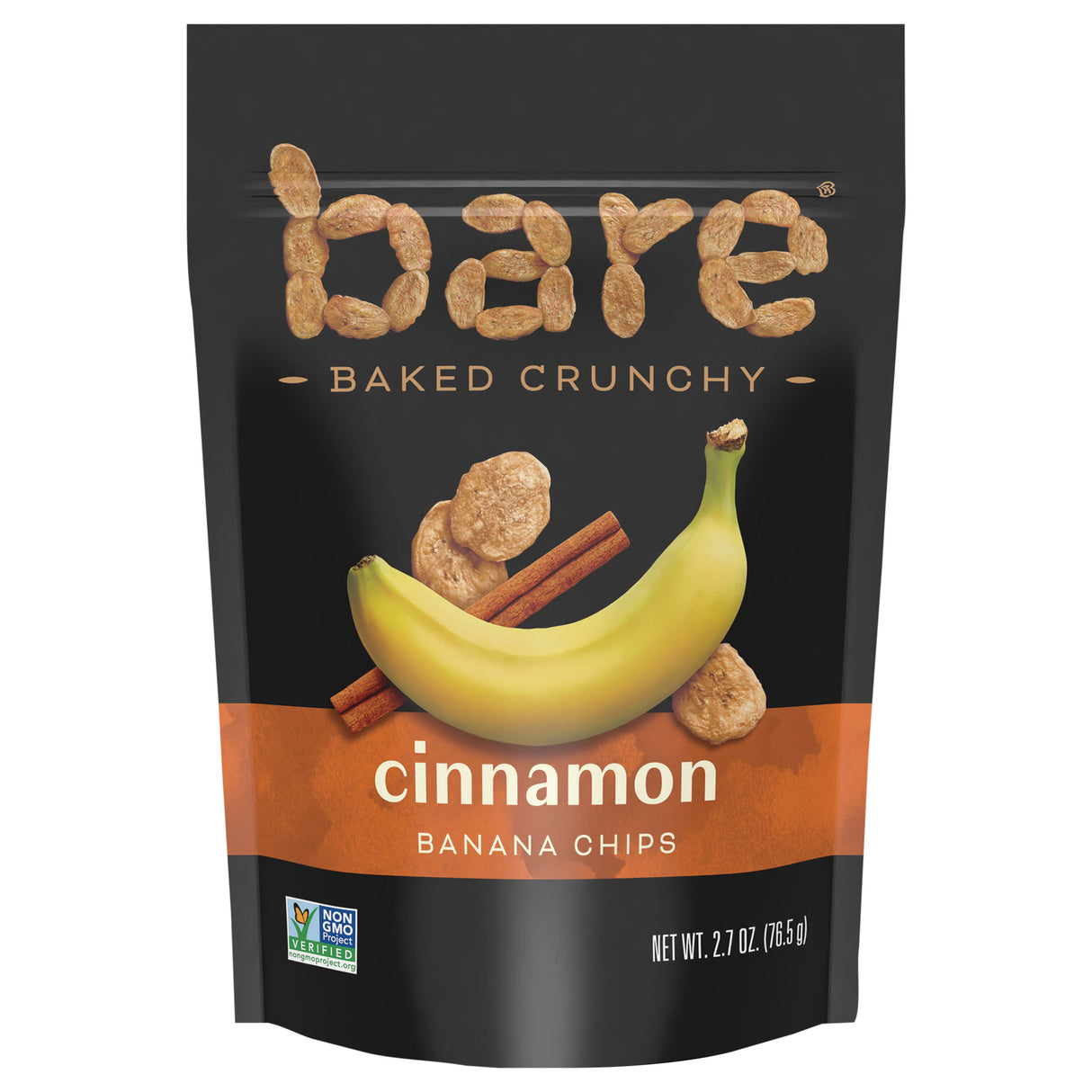 Bare Fruit Cinnamon Banana Chips - 2.7 Oz Pack of 12 - Cozy Farm