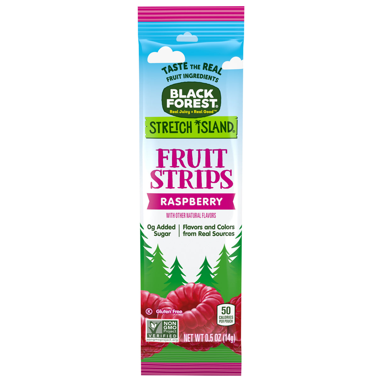 Black Forest Stretch Island Fruit Strips - Raspberry - 30 x 0.5 Oz - Cozy Farm