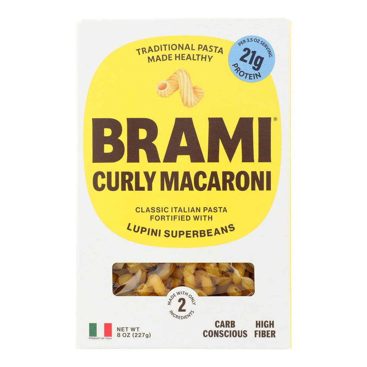 Brami Pasta Semo Lupini Crispy Macaroni - Case of 8 (8 x 12 oz.) - Cozy Farm