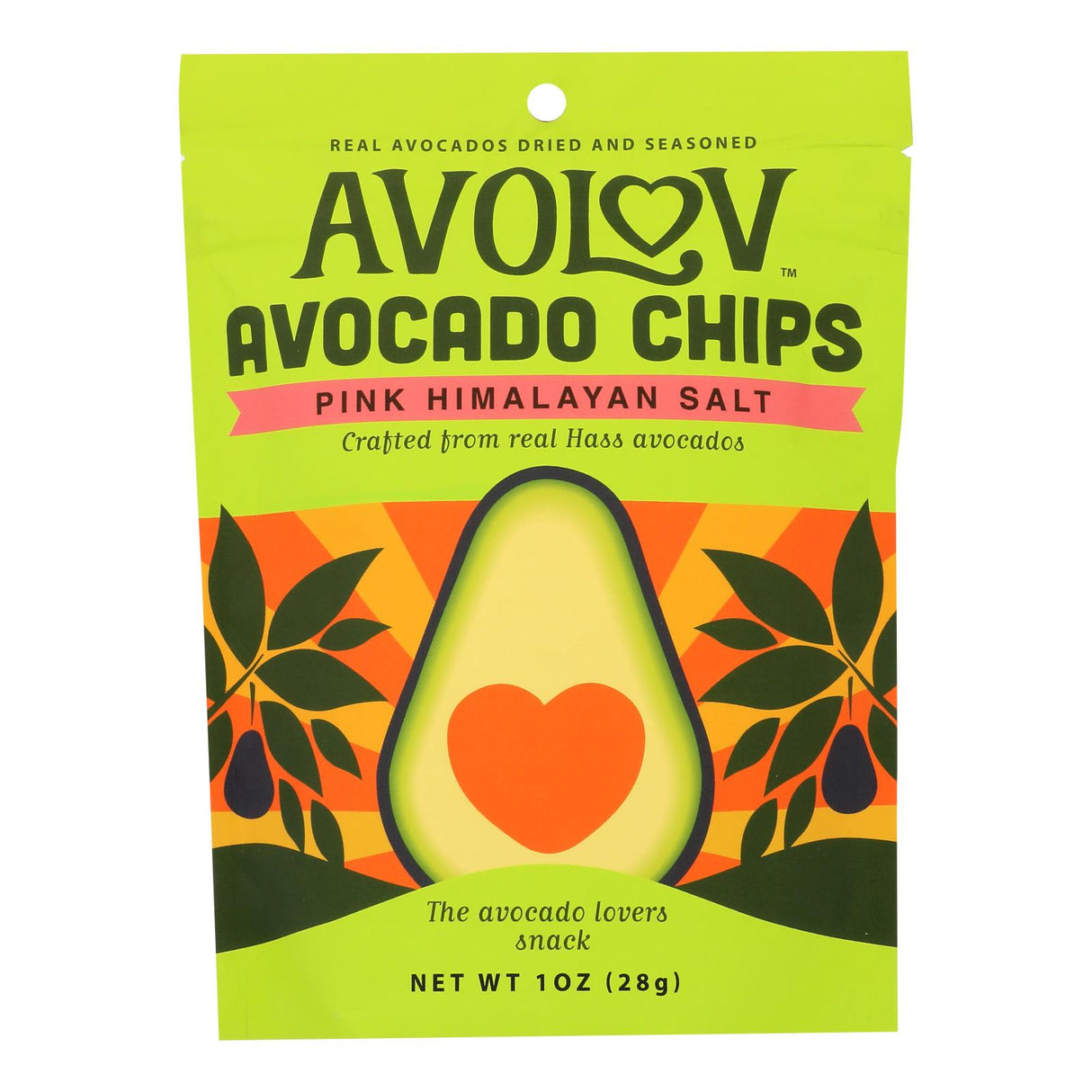 Branchout Sea Salt Avocado Chips - Case of 8 - 1.3oz Bags - Cozy Farm