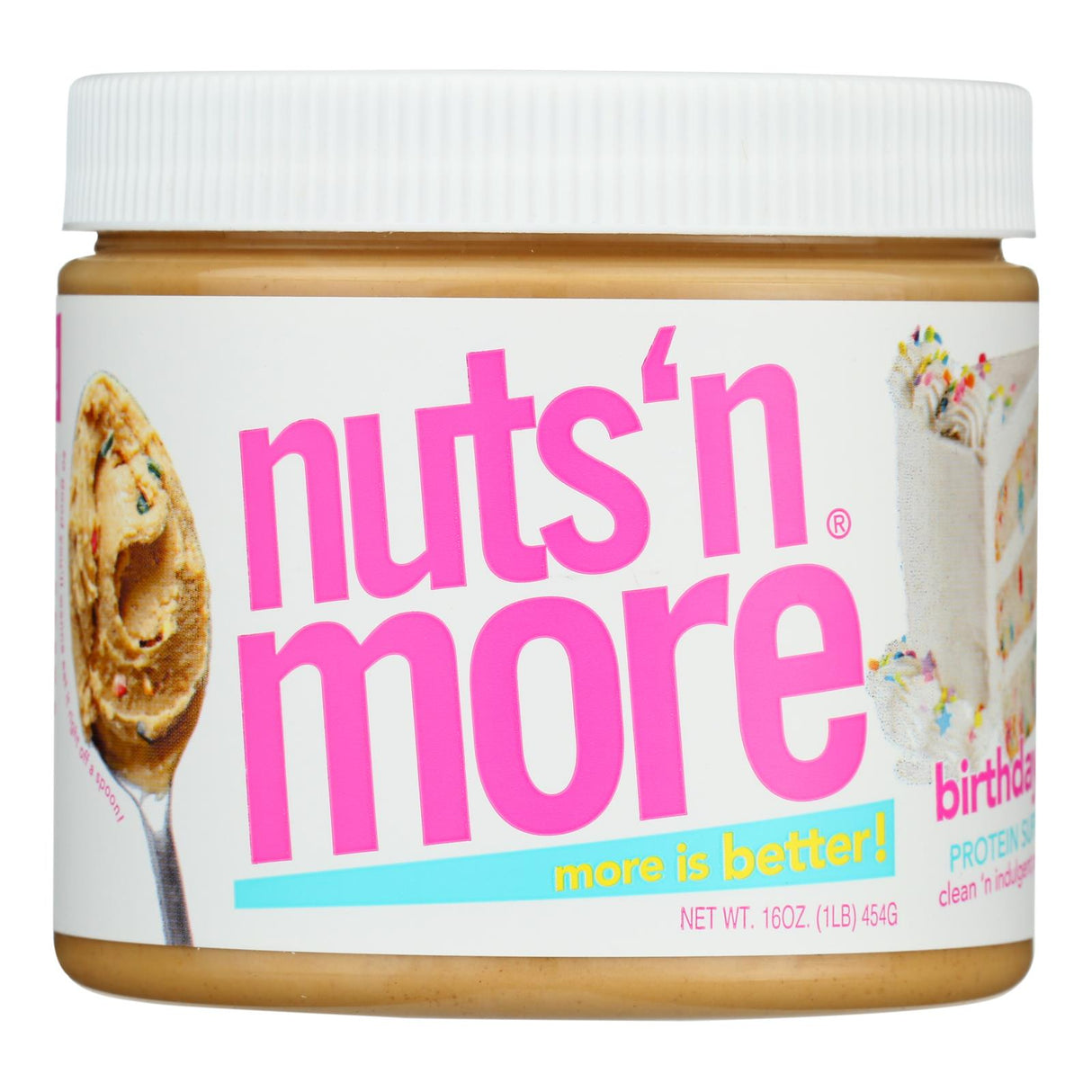 Birthday Cake Peanut Butter Spread by Nuts And More - 15 Oz - Pack of 6 - Cozy Farm