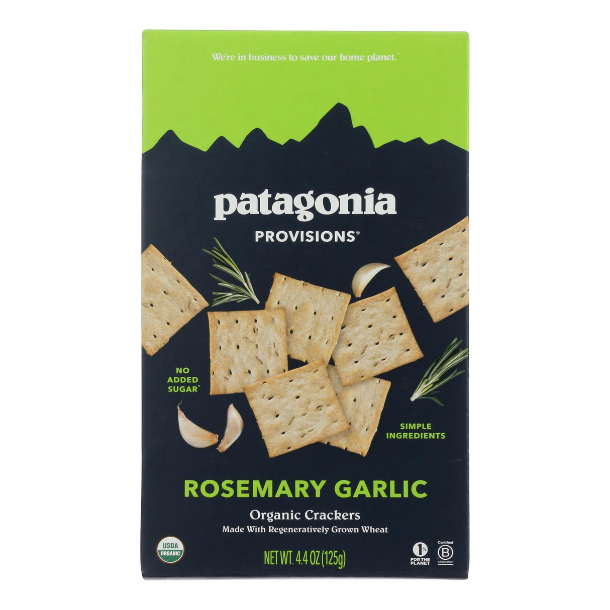 Patagonia Provisions Organic Rosemary Garlic Crackers, 6 - 4.4 Oz. Boxes - Cozy Farm