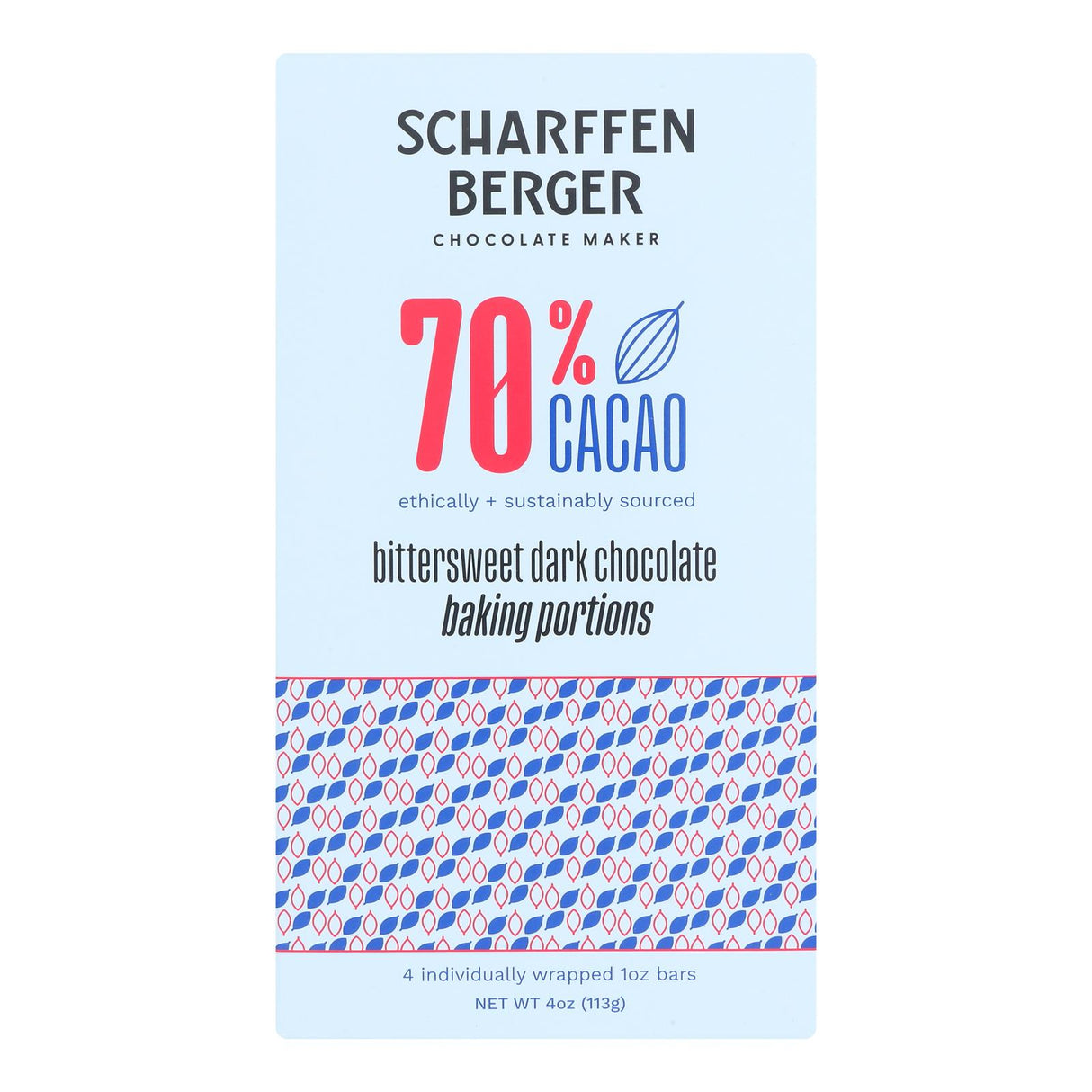 Scharffen Berger Bittersweet Baking Chocolate, 4 Oz Bars (Case of 12) - Cozy Farm
