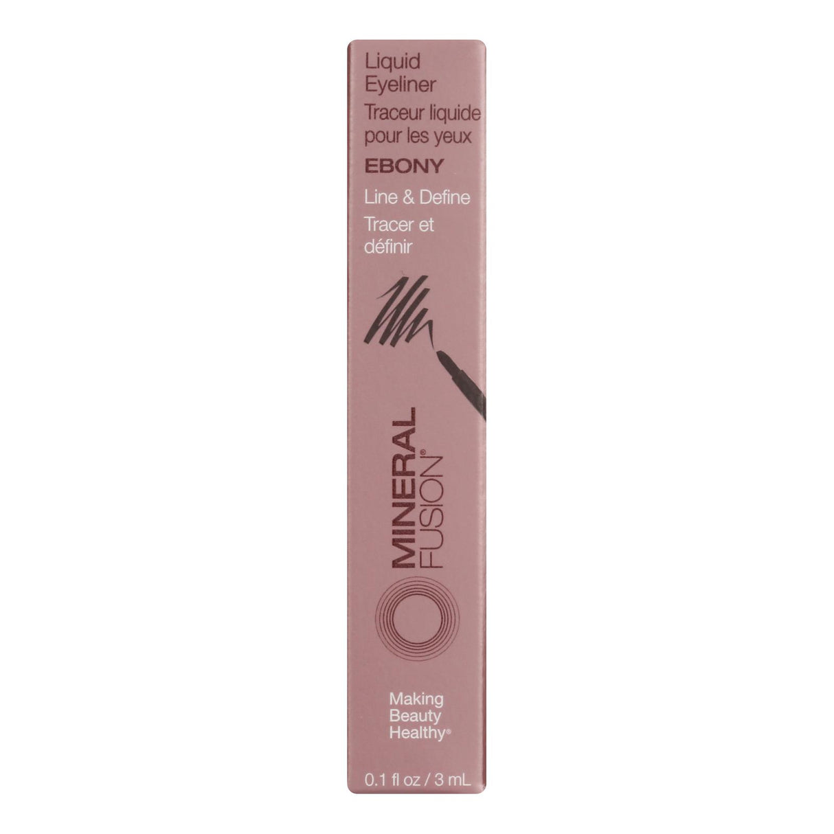 Mineral Fusion Liquid Eyeliner in Ebony, 0.1 Oz - Cozy Farm