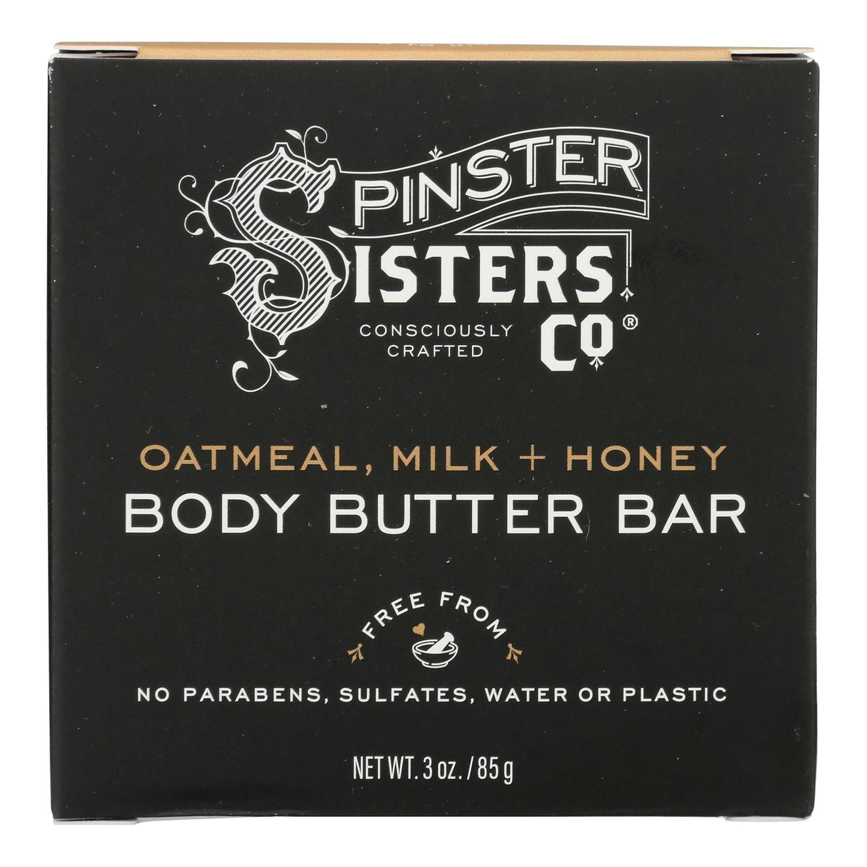 Spinster Sisters Oatmeal, Milk & Honey Body Butter Bar - 3 Oz. - Cozy Farm