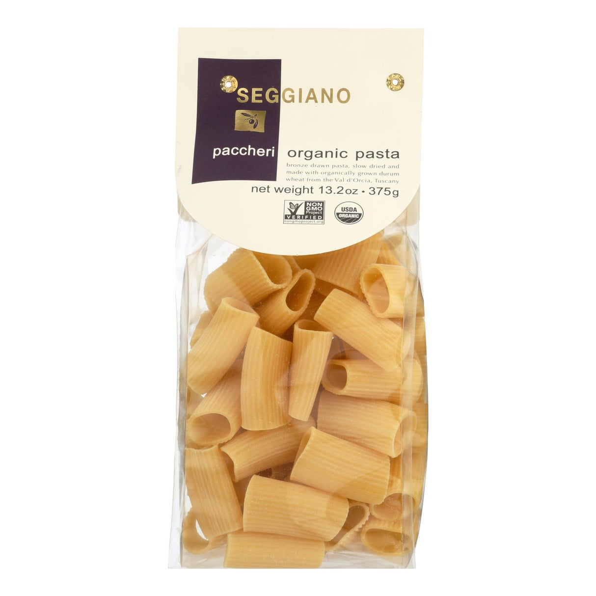 Seggiano Organic Tuscan Paccheri Pasta, 6 - 13.2 oz. Packs - Cozy Farm