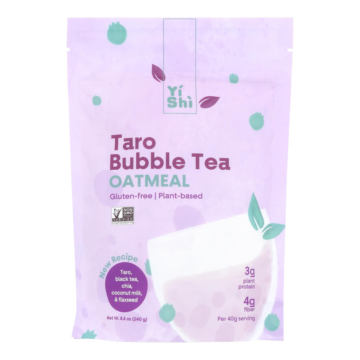 Yishi Oatmeal Taro Bubble Tea, Pack of 5, 8.5 Ounce - Cozy Farm