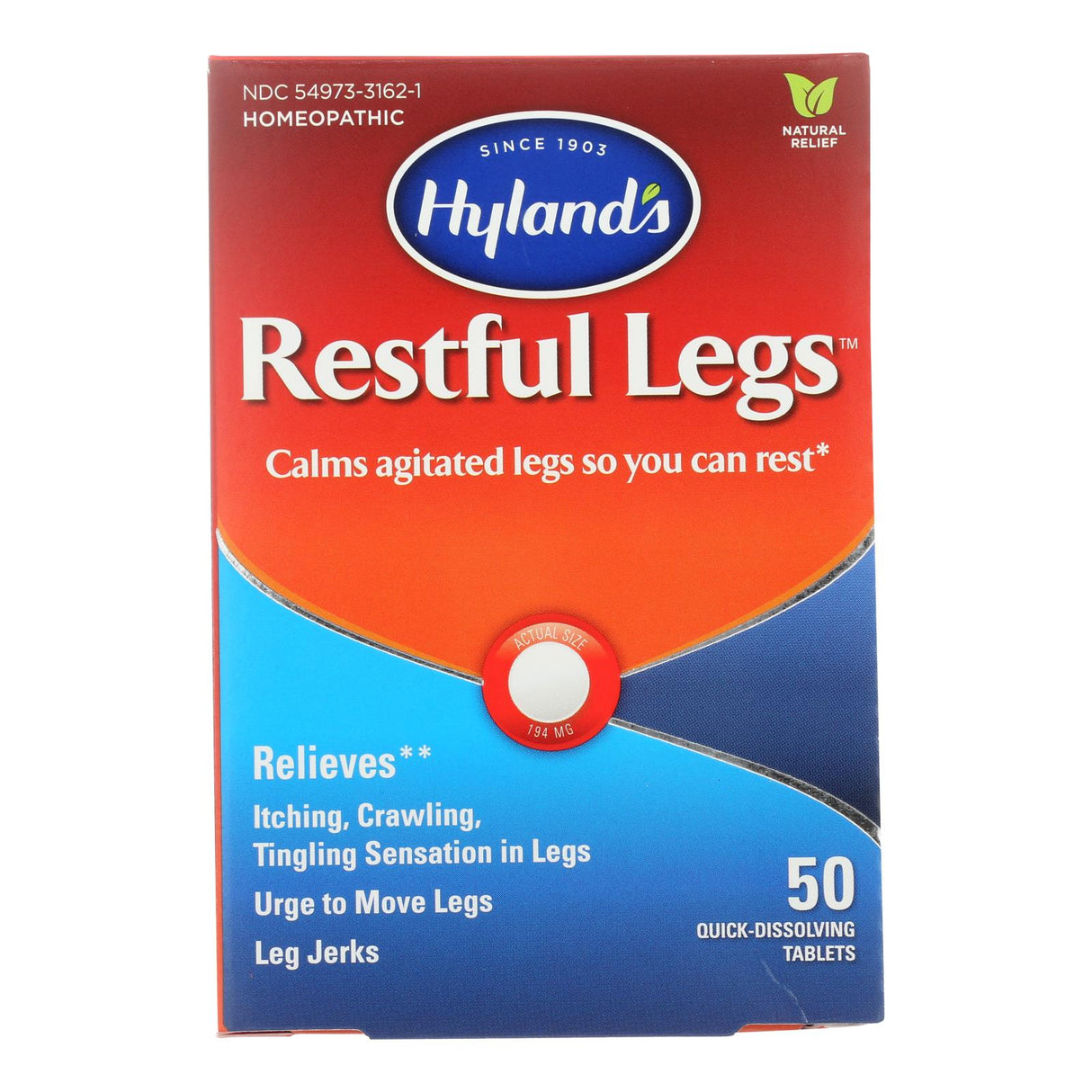 Hyland's Restful Legs, Relief from Restless Legs Syndrome, 50 Tablet Case (3-Pack) - Cozy Farm