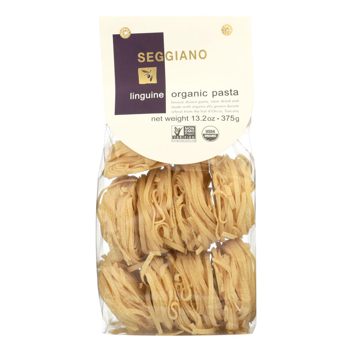 Organic Linguine Pasta by Seggiano, 13.2 oz (Pack of 6) - Cozy Farm