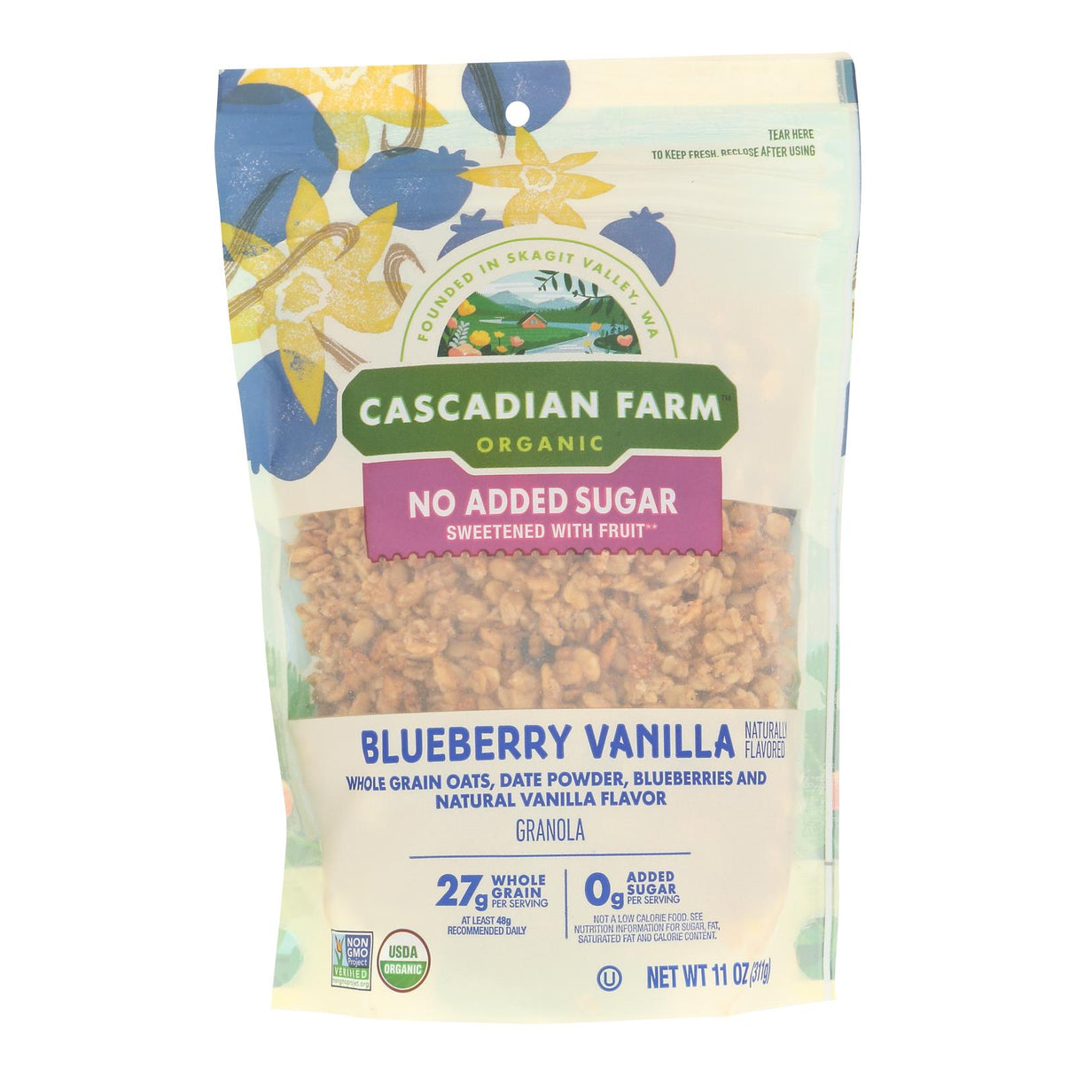 Cascadian Farm Organic Blueberry Vanilla Granola - 11 Oz (Case of 4) - Cozy Farm