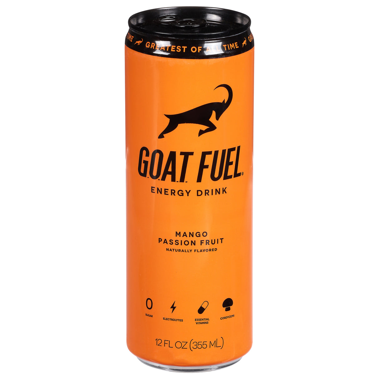 G.O.A.T. Fuel Mango Passionfruit Energy Drink - 12 x 12 fl oz Cans - Cozy Farm