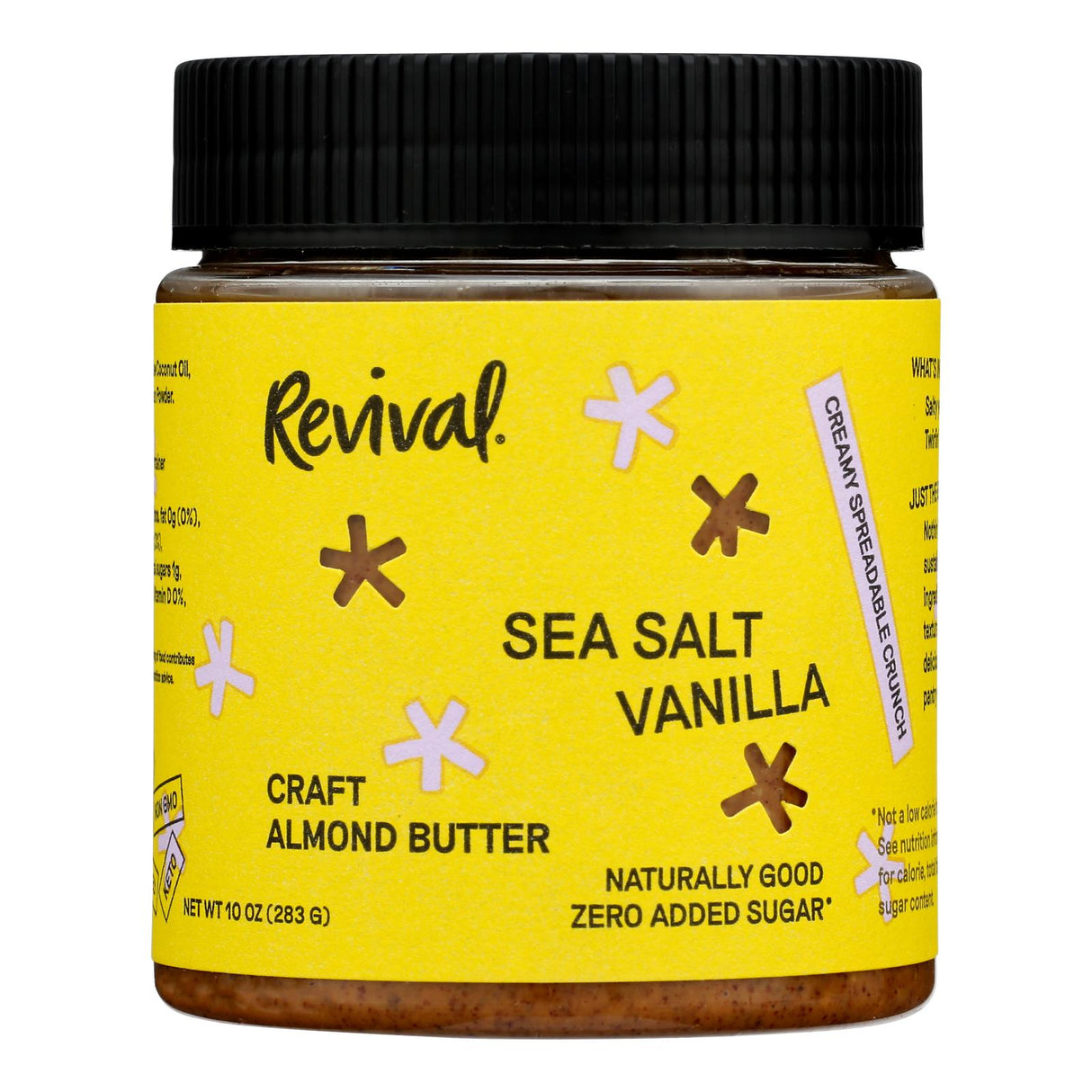 Revival Almond Butter with Vanilla Sea Salt - 10 oz, Pack of 6 - Cozy Farm