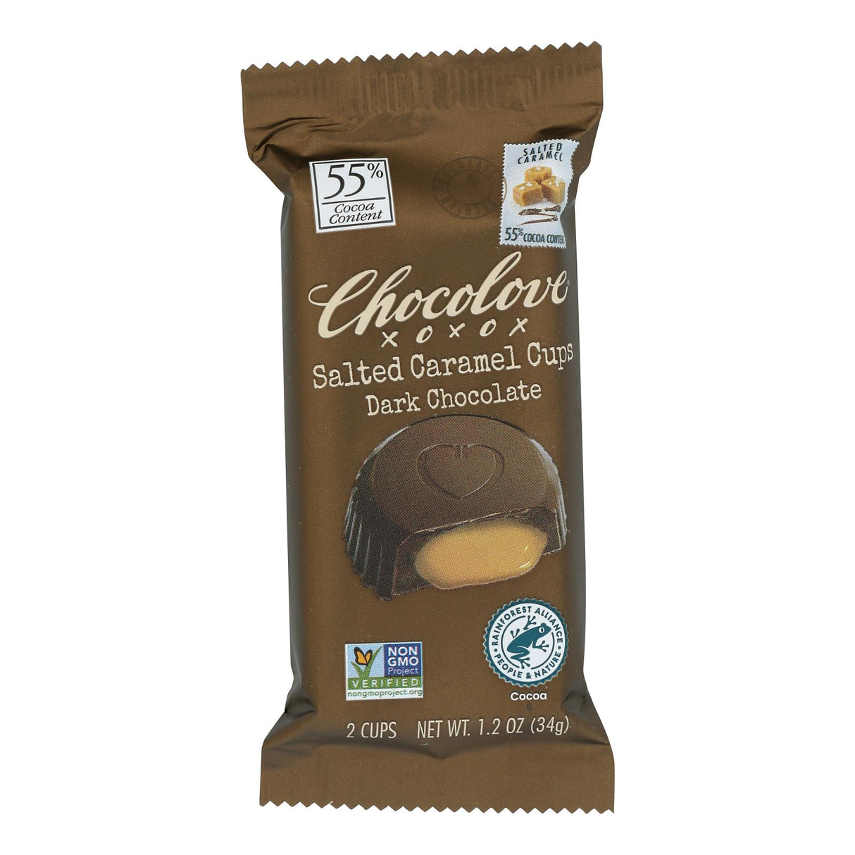 Chocolove Salted Caramel Dark Chocolate - 1.2 Oz. - Pack of 10 - Cozy Farm
