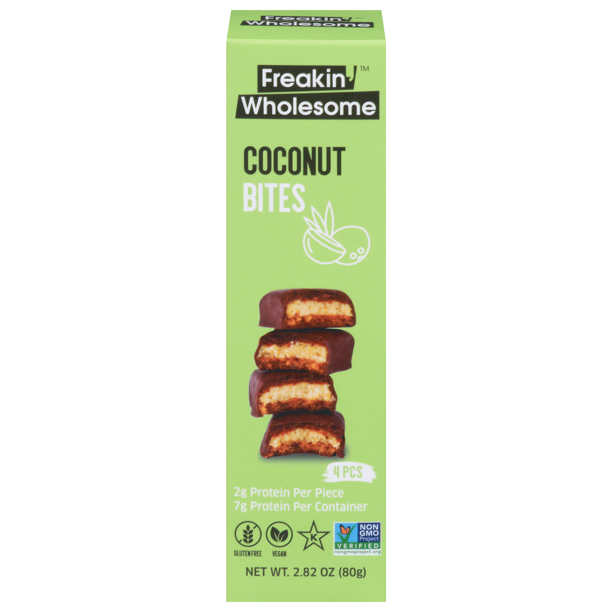 Freakin' Wholesome Bites Coconut Dark Chocolate, 10 Pack – 2.82 Oz Per Pack - Cozy Farm